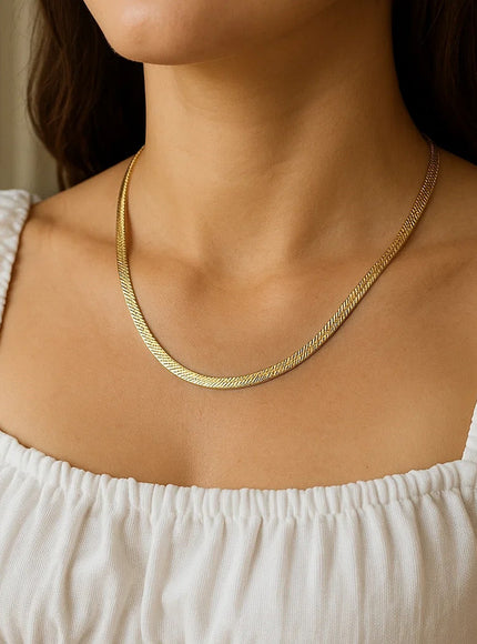 5.0mm 14k Yellow Gold Super Flex Herringbone Chain