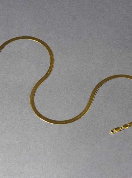 5.0mm 14k Yellow Gold Super Flex Herringbone Chain