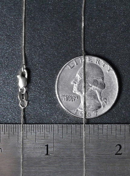 18k White Gold Box Chain 0.6mm