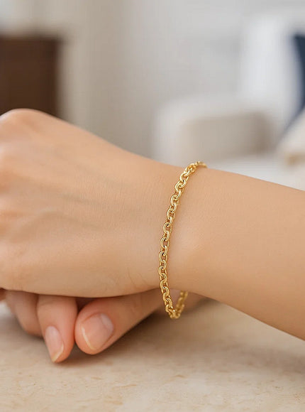 2.3mm 14k Yellow Gold Rolo Bracelet
