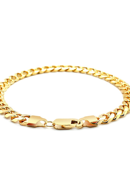 5.8mm 14k Yellow Gold Solid Miami Cuban Bracelet