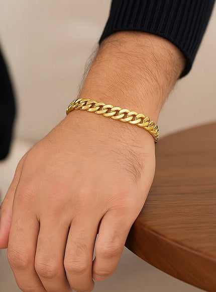 5.8mm 14k Yellow Gold Solid Miami Cuban Bracelet
