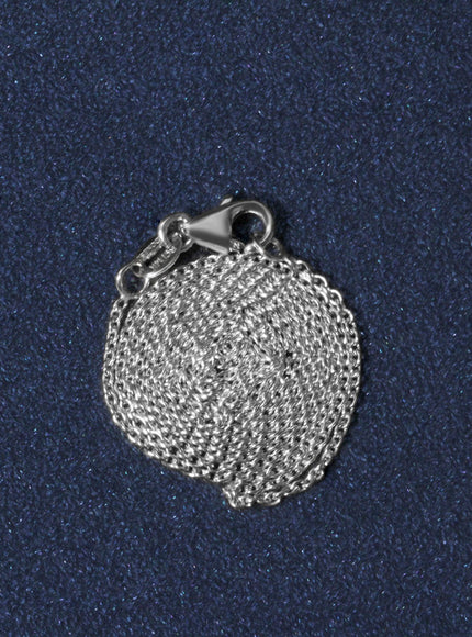 14k White Gold Round Cable Link Chain 1.1mm