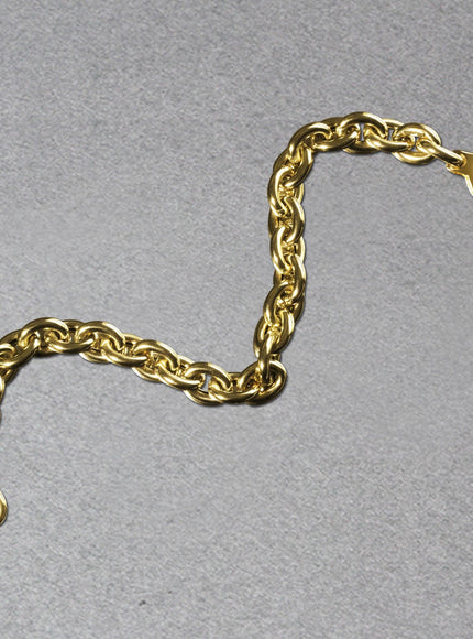 14k Yellow Gold Polished Cable Link Necklace
