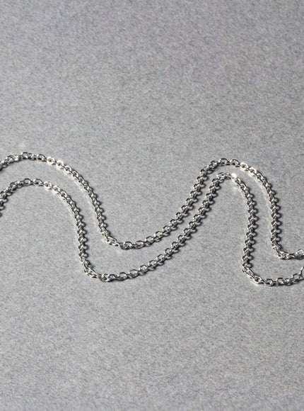 14k White Gold Diamond Cut Cable Link Chain 1.5mm