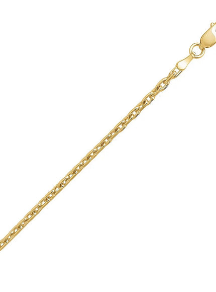 14k Yellow Gold French Cable Link Chain 2.5 mm