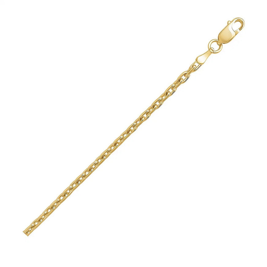 14k Yellow Gold French Cable Link Chain 2.5 mm