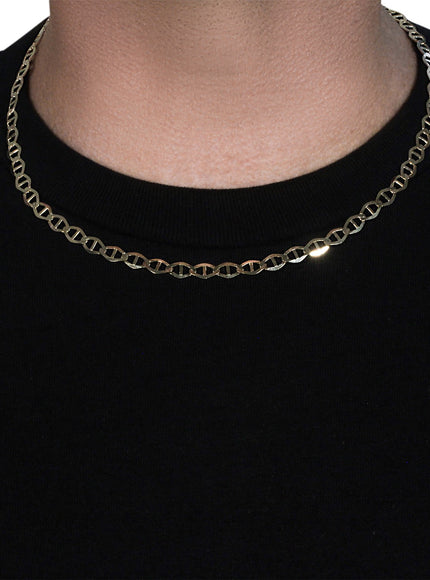 6.3mm 14k Yellow Gold Mariner Link Chain