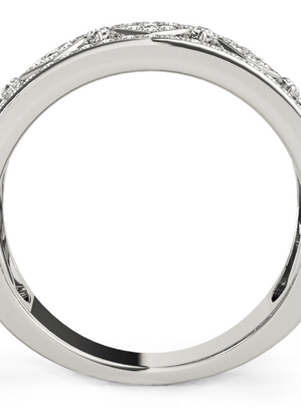 Diamond Studded Square Motif Ring in 14k White Gold (1/2 cttw)