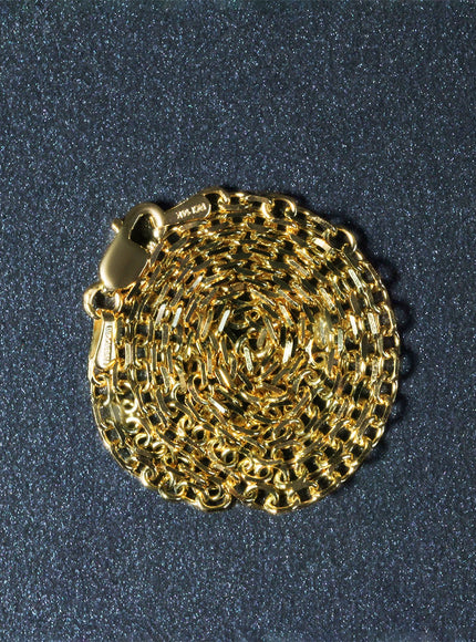 2.3mm 14k Yellow Gold Diamond Cut Cable Link Chain