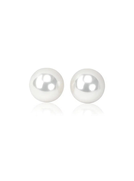 14k Yellow Gold Freshwater Cultured White Pearl Stud Earrings (5.0 mm)