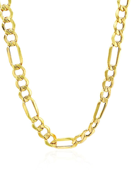 6.5mm 14k Yellow Gold Lite Figaro Chain