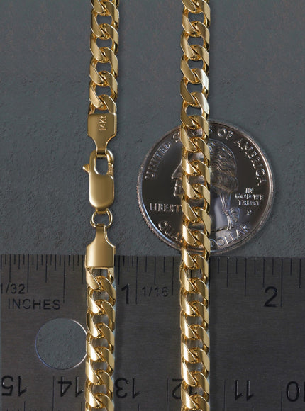 6.5mm 14k Yellow Gold Lite Figaro Chain