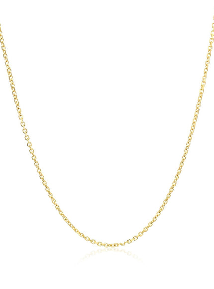 10k Yellow Gold Diamond Cut Cable Link Chain 1.1mm