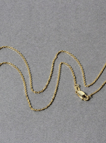 10k Yellow Gold Diamond Cut Cable Link Chain 1.1mm