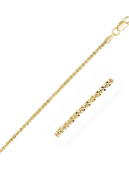 14k Yellow Gold Sparkle Chain 1.1mm