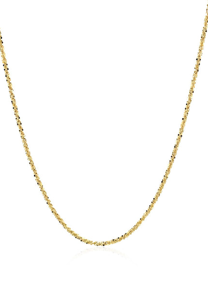14k Yellow Gold Sparkle Chain 1.1mm
