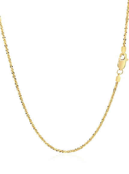 14k Yellow Gold Sparkle Chain 1.1mm