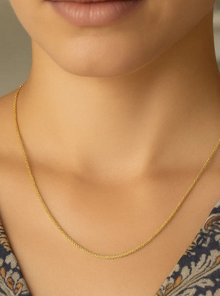 14k Yellow Gold Sparkle Chain 1.1mm
