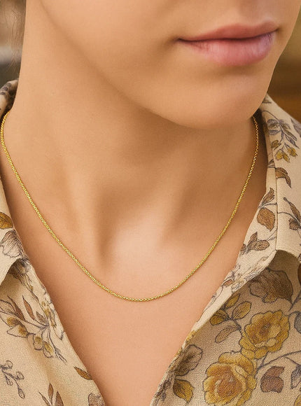 14k Yellow Gold Sparkle Chain 1.1mm