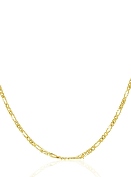 14k Yellow Gold Solid Figaro Chain 1.9mm