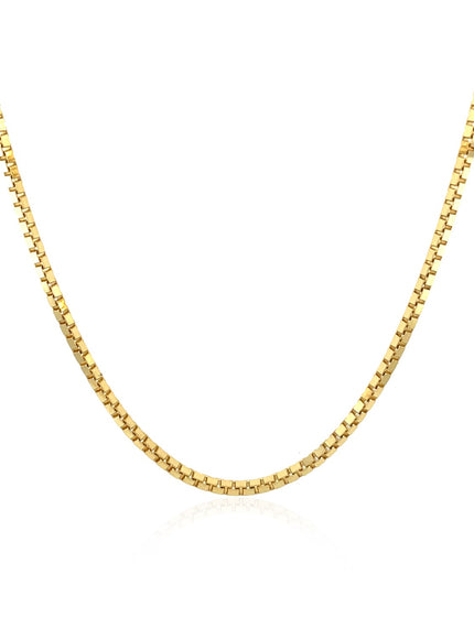 14k Yellow Gold Classic Box Chain 1.4mm