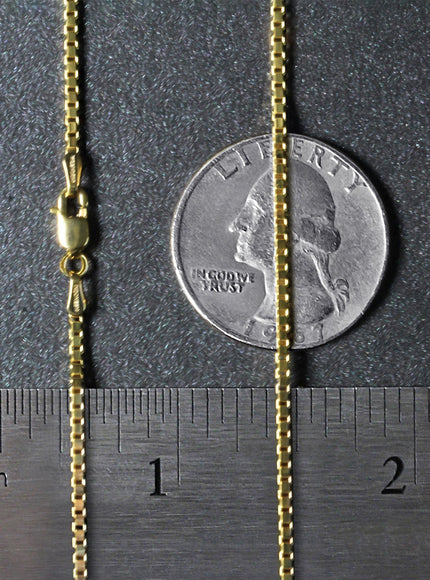 14k Yellow Gold Classic Box Chain 1.4mm