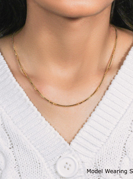 14k Yellow Gold Classic Box Chain 1.4mm