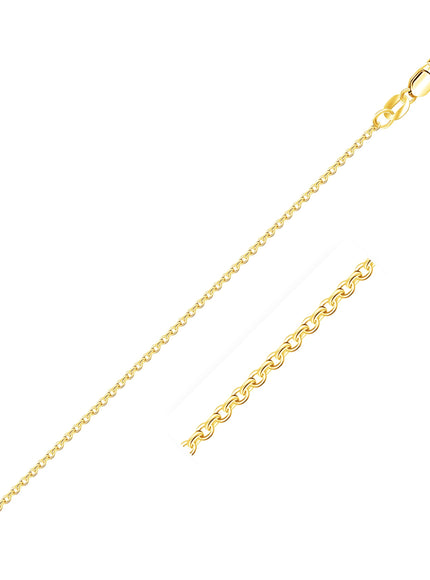18k Yellow Gold Cable Chain 1.1mm