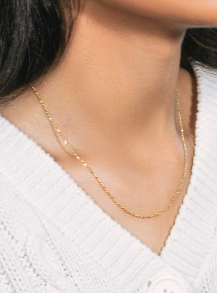 18k Yellow Gold Cable Chain 1.1mm