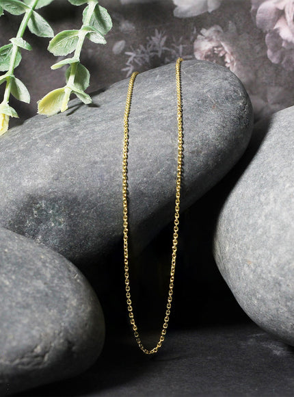18k Yellow Gold Cable Chain 1.1mm