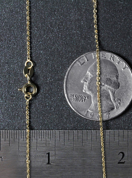 18k Yellow Gold Cable Chain 1.1mm