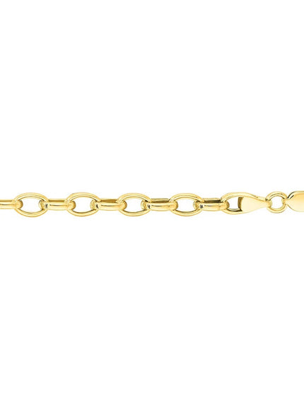 4.6mm 14k Yellow Gold Oval Rolo Bracelet