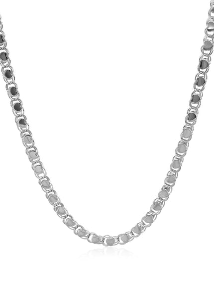 2.9mm 14k White Gold Heart Chain