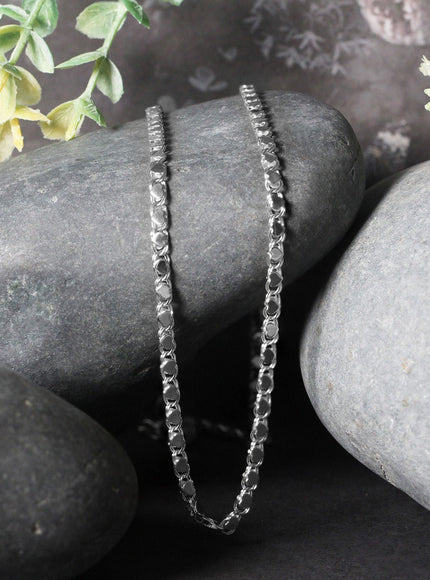 2.9mm 14k White Gold Heart Chain