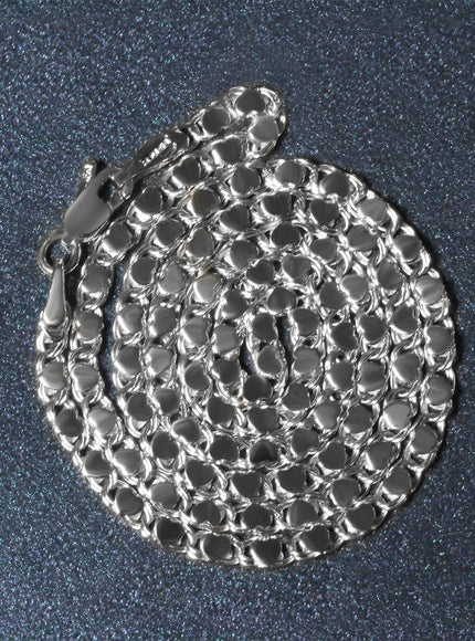 2.9mm 14k White Gold Heart Chain