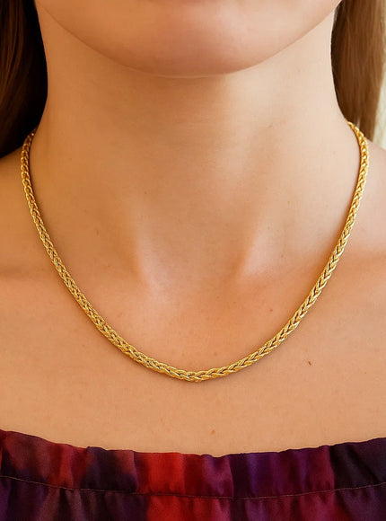 14k Yellow Gold Light Weight Wheat Chain (3.20 mm)