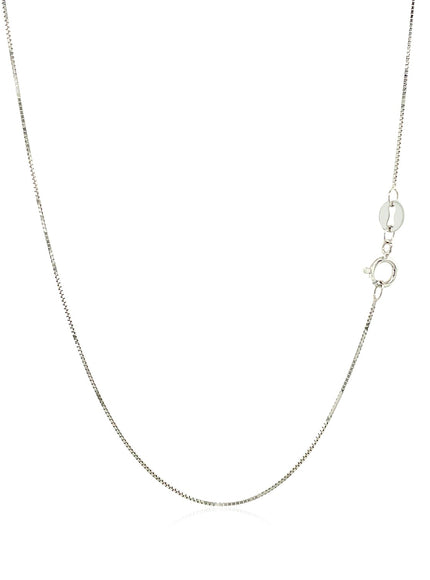 10k White Gold Classic Box Chain 0.6mm