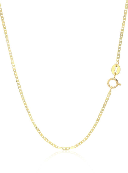 14k Yellow Gold Mariner Link Chain with clasp