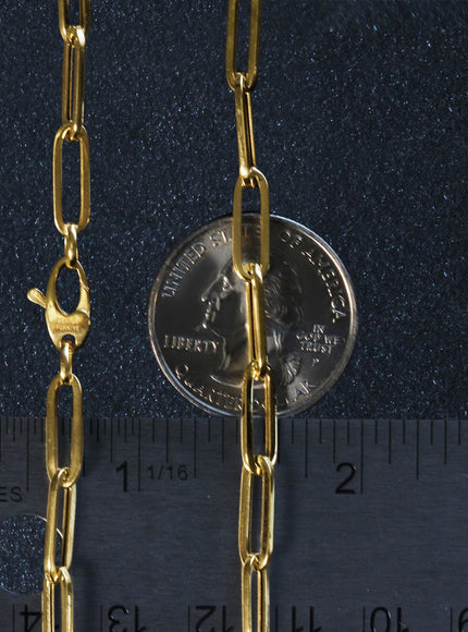 10K Yellow Gold Lite Paperclip Chain (4.2mm)