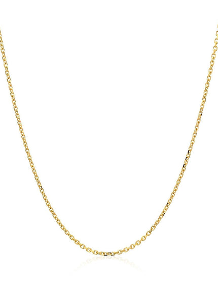 14k Yellow Gold Diamond Cut Cable Link Chain 1.1mm - Ellie Belle