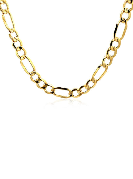 5.4mm 10k Yellow Gold Lite Figaro Chain