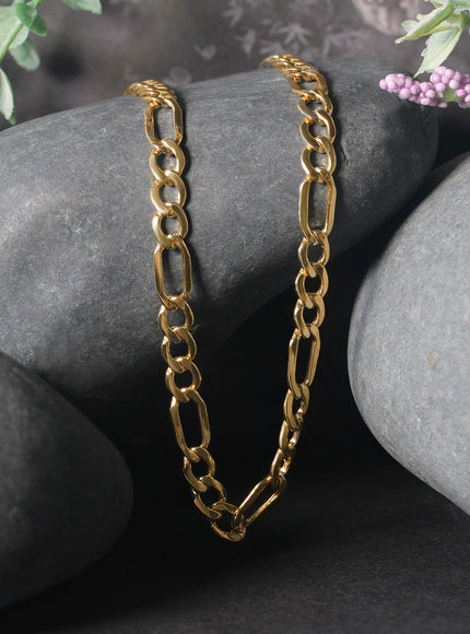 5.4mm 10k Yellow Gold Lite Figaro Chain