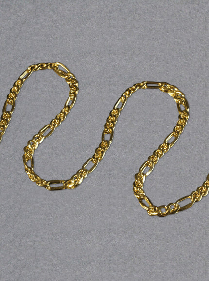 5.4mm 10k Yellow Gold Lite Figaro Chain