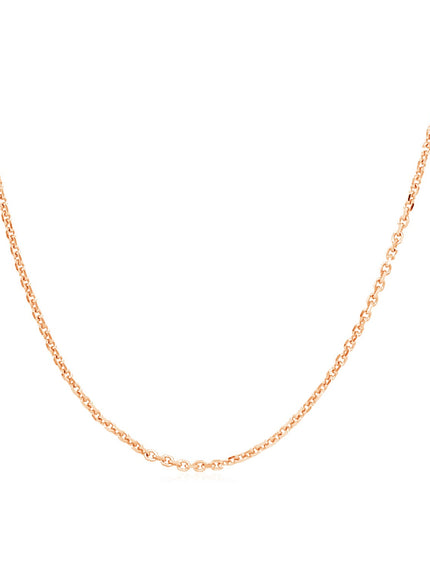 14k Rose Gold Adjustable Cable Chain 0.9mm