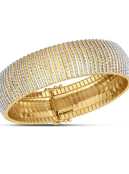 14k Yellow Gold Bold Diamante Flex Bracelet