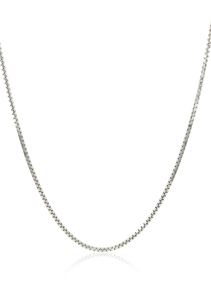14k White Gold Octagonal Box Chain 1.0mm