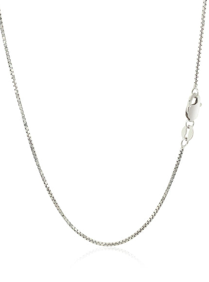14k White Gold Octagonal Box Chain 1.0mm