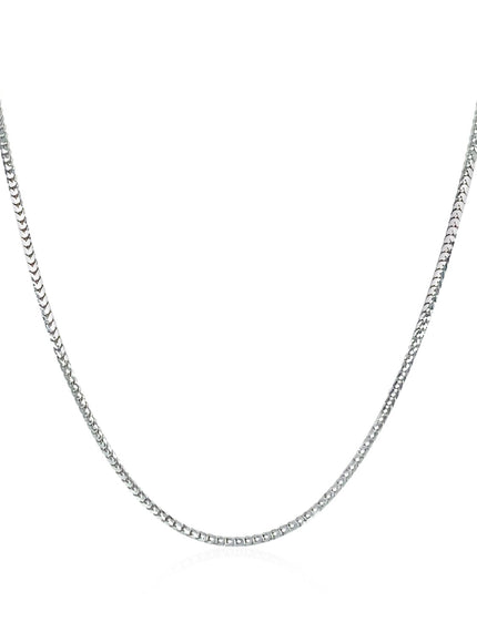 14k White Gold Franco Chain 0.9mm
