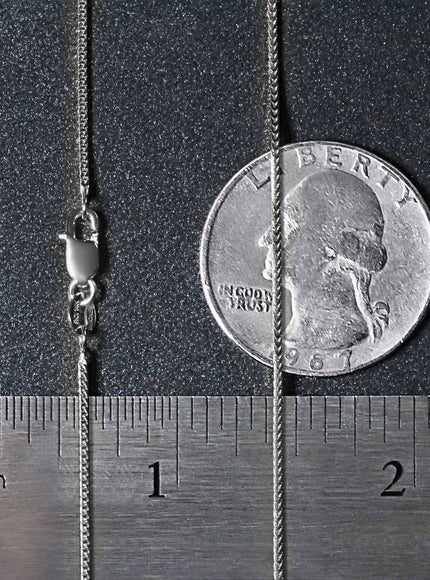 14k White Gold Franco Chain 0.9mm